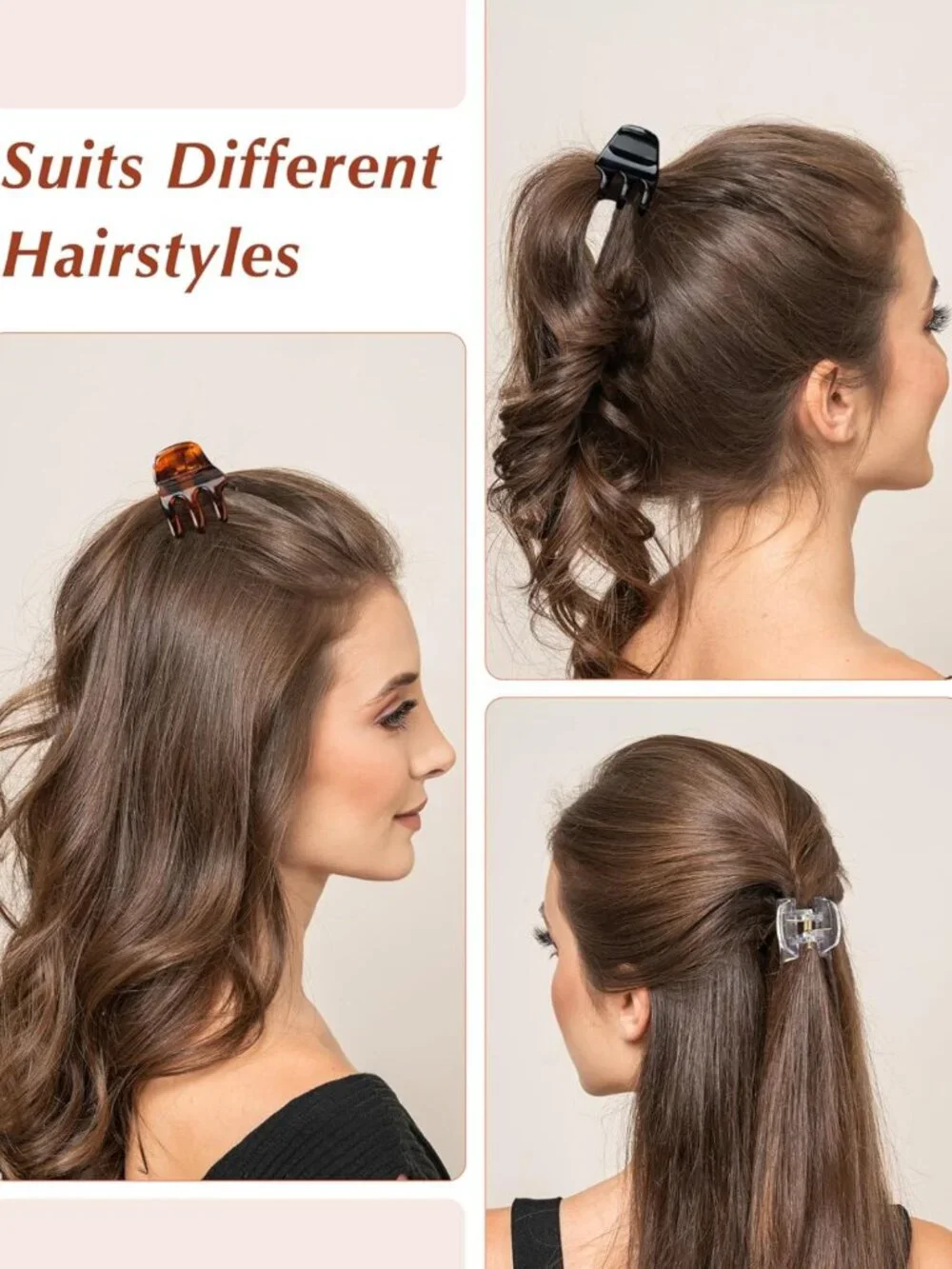 18 Pcs Medium Hair Claw Clips - No-Slip Jaw Clips for Effortless Styling